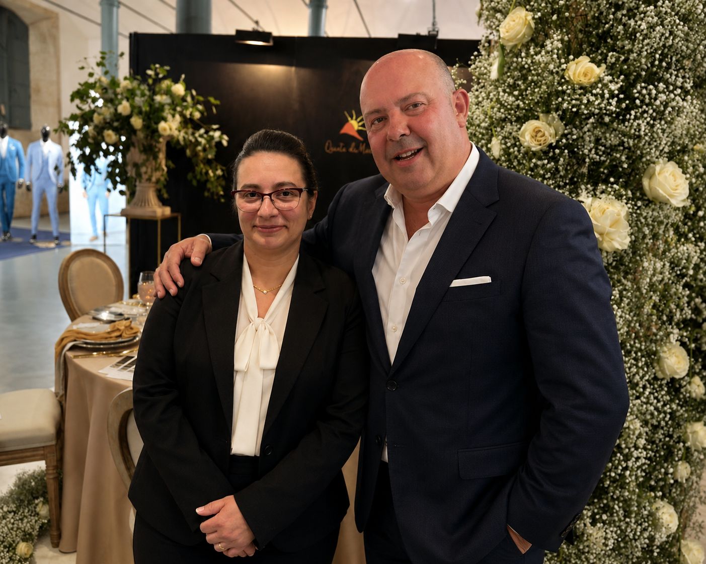 D. Amélia e Sr. Paulo, proprietários da Quinta do Monte